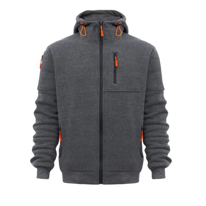 Veste à capuche décontractée pour homme avec fermeture éclair