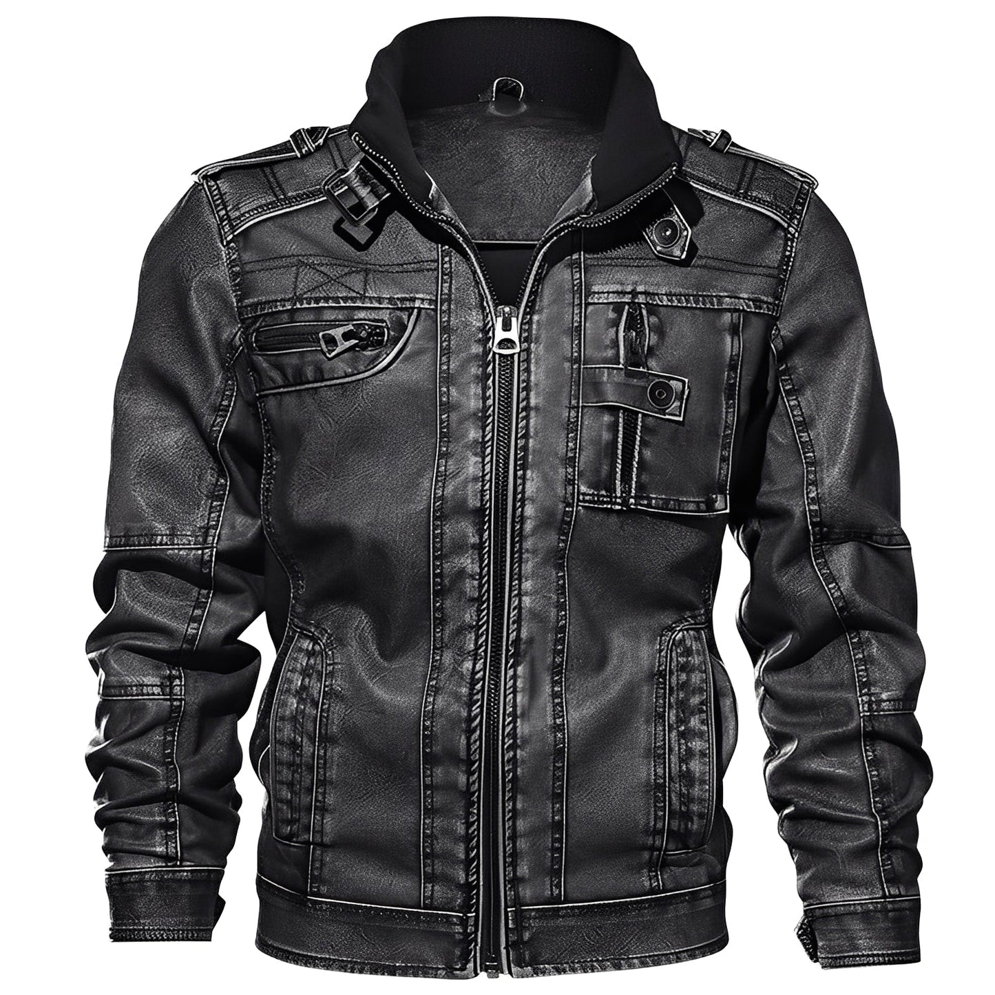 Veste en cuir élégante pour homme