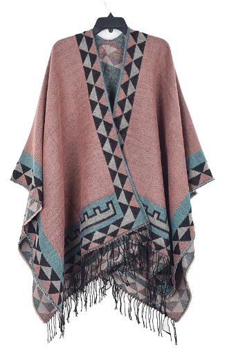 Poncho en maille élégant, chaud et confortable