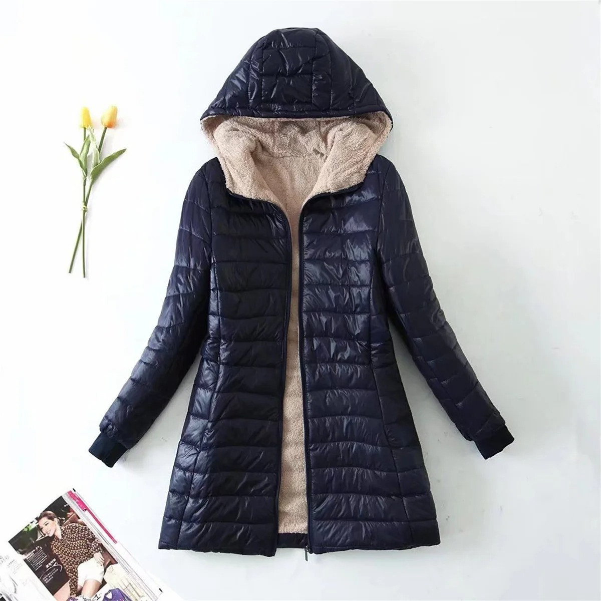 Veste d'hiver chaude rembourrée pour femme, style automne