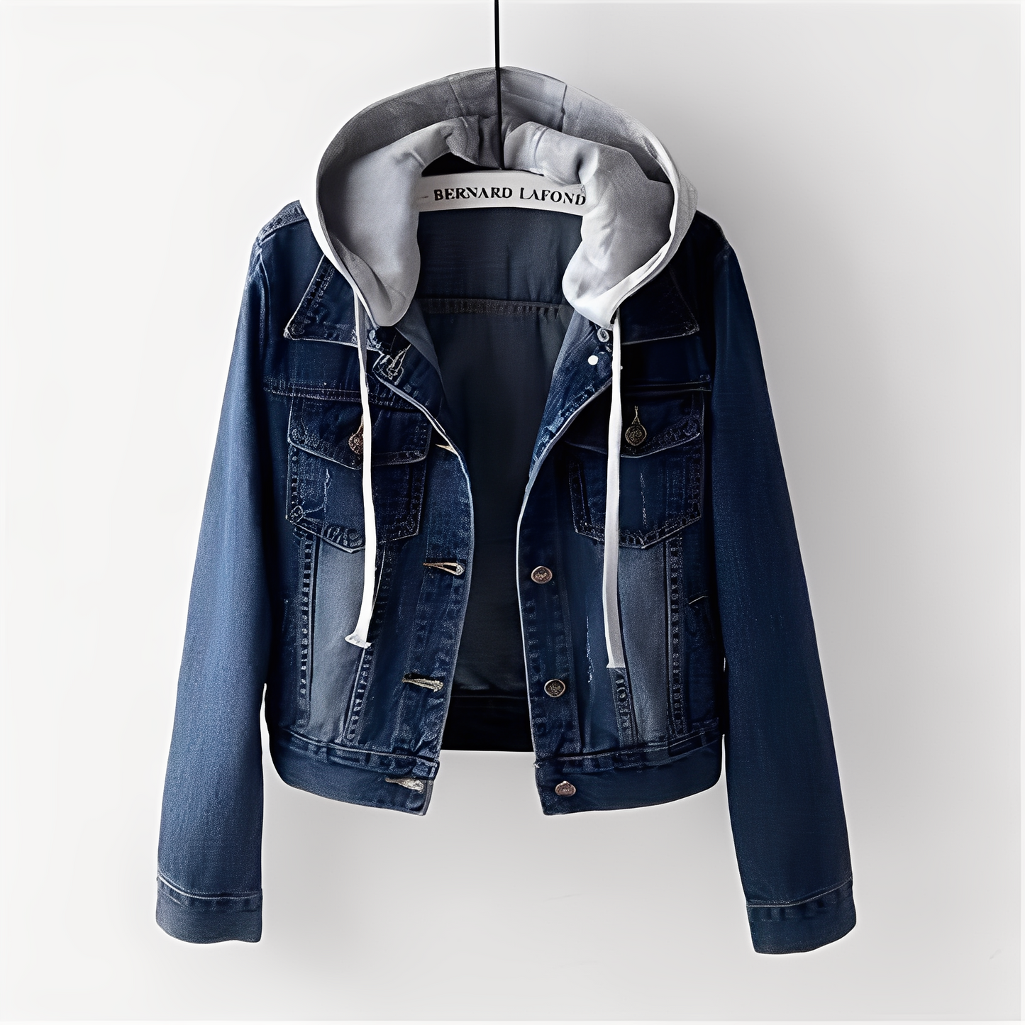 Veste en jean femme capuche tendance