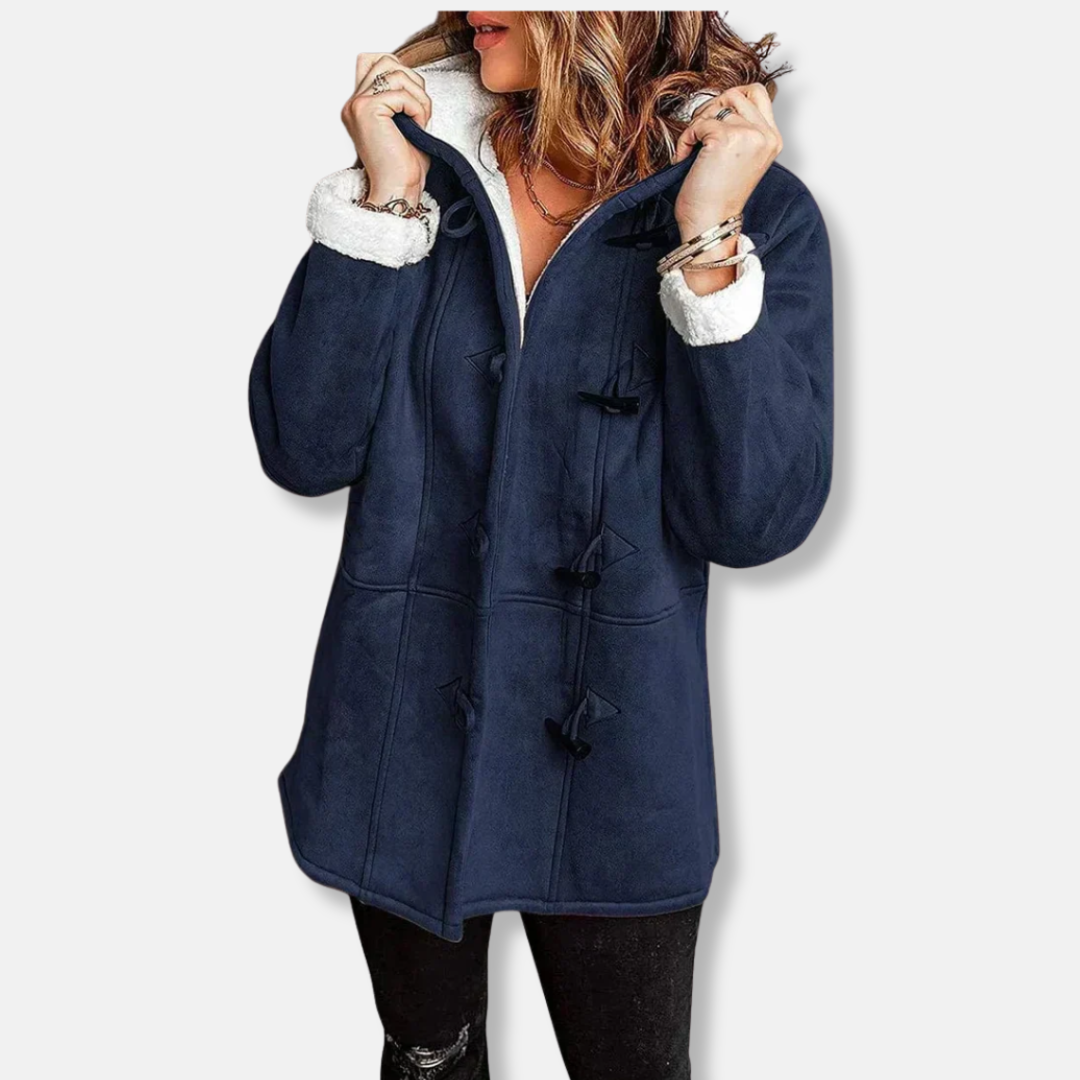 Veste polaire douillette avec capuche doublée de peluche