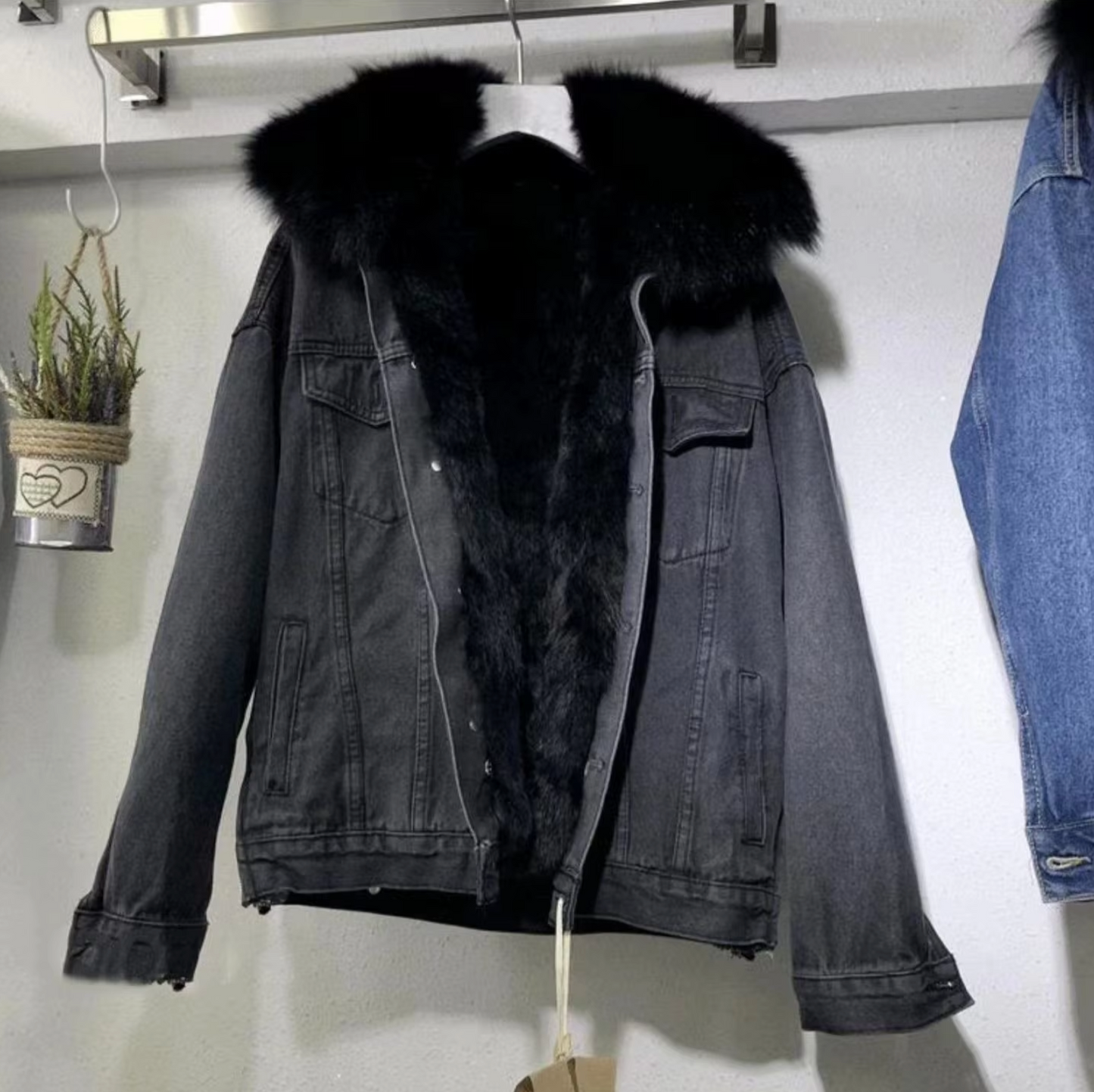 Veste en jean tendance en coton doux