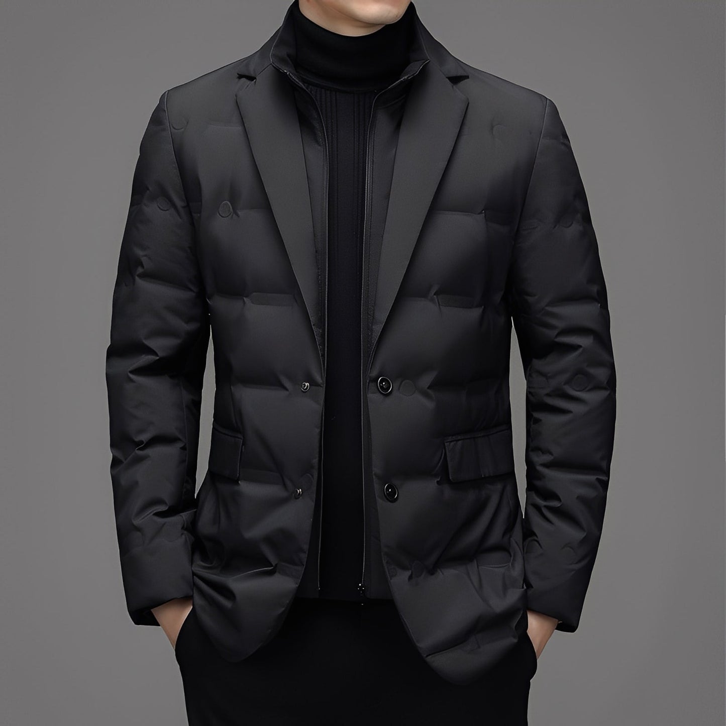 Doudoune homme chic décontractée noire
