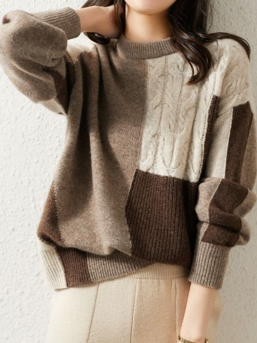 Pull en maille tendance Couleurs contrastées
