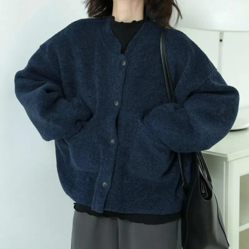 Weiche Cardigan Damenjacke - IdealeKleiden