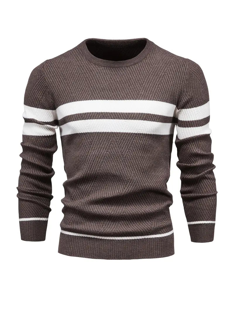 Pull-over homme motif rayé moderne