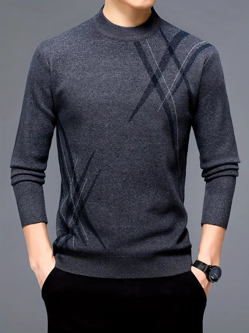 Pull élégant pour homme à motif géométrique