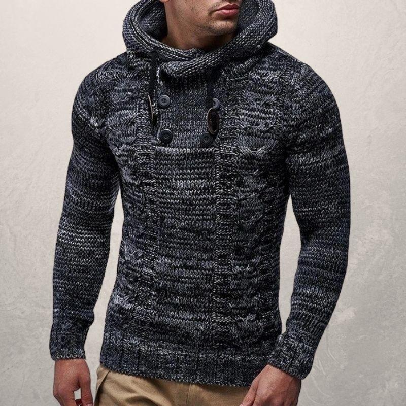 Pull en laine Capuche Coupe ajustée Moderne