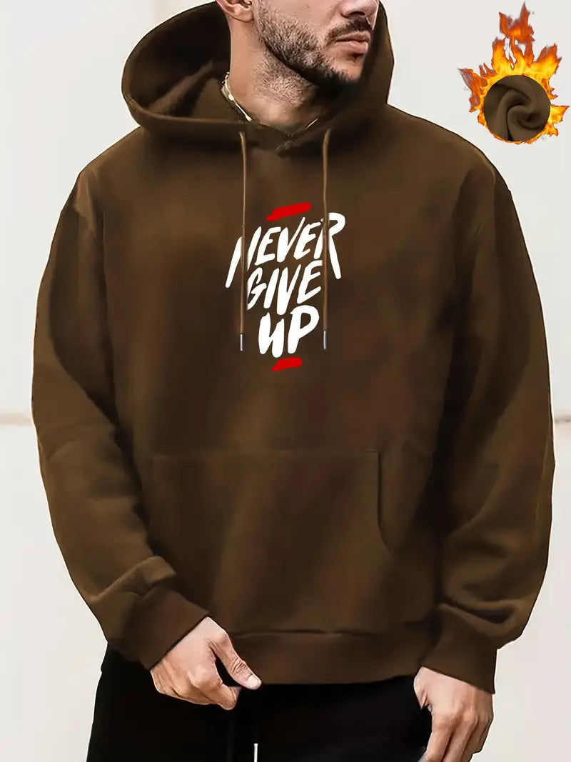Pull à capuche de motivation pour homme Gris