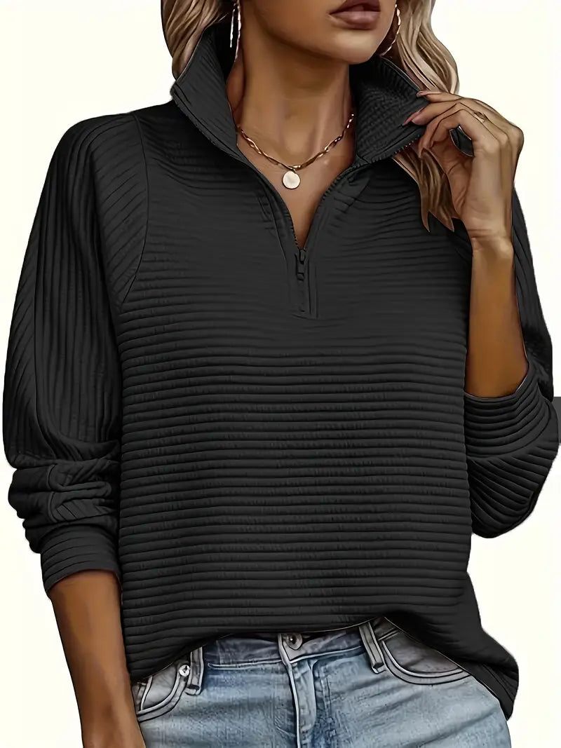 Vêtements modernes pour femmes | Pull doux avec fermeture éclair