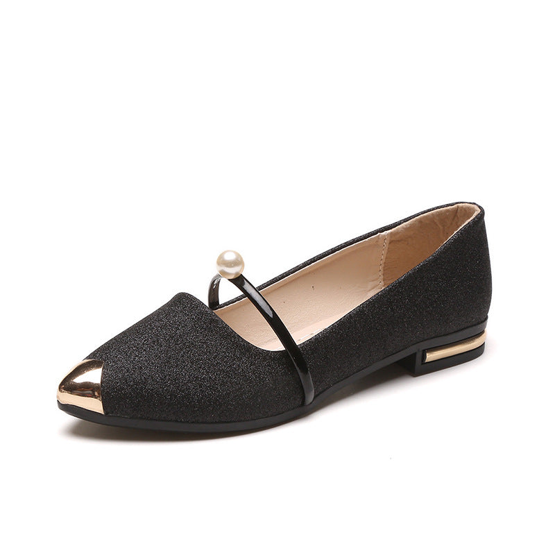 Mocassins de luxe femme paillettes, ornement de perles