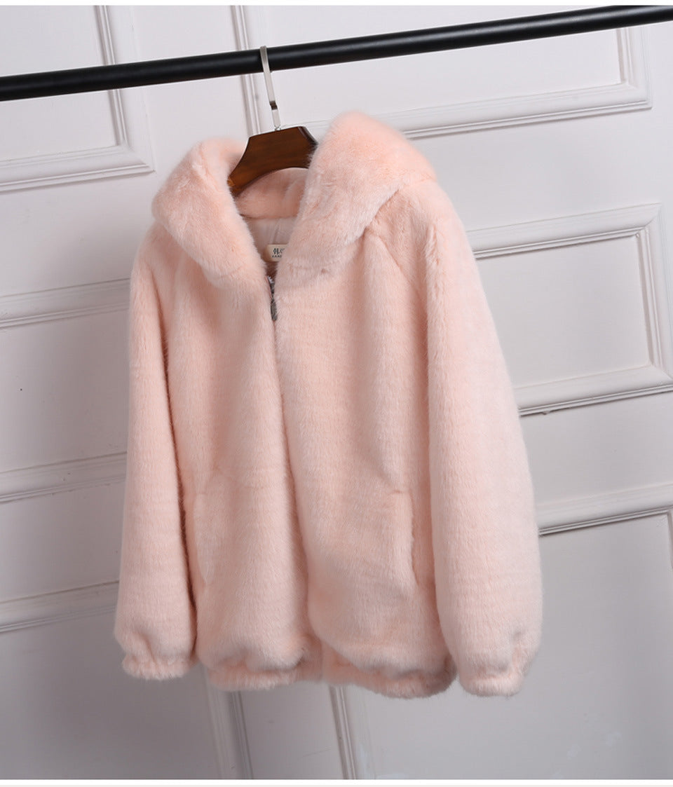 Veste polaire femme chaude à capuche