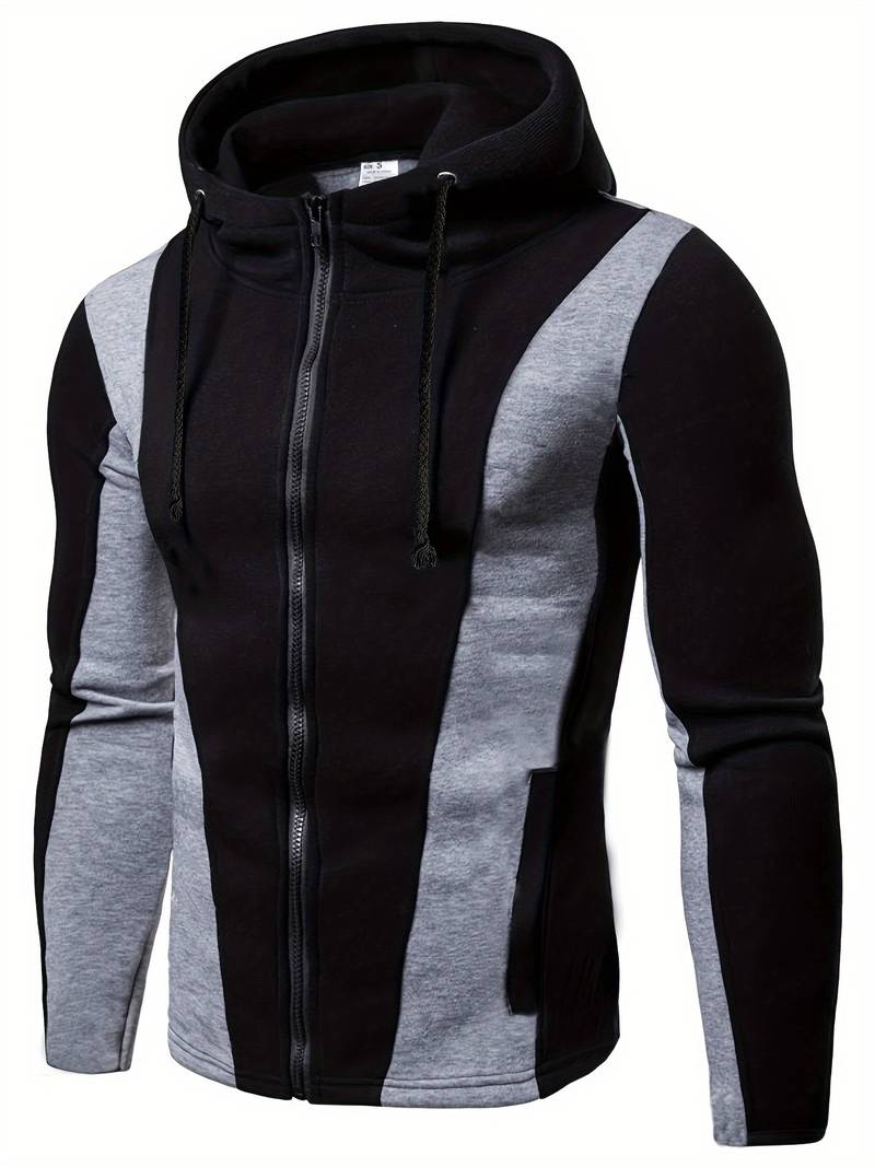 Hoodie élégant pour homme avec blocs de couleur
