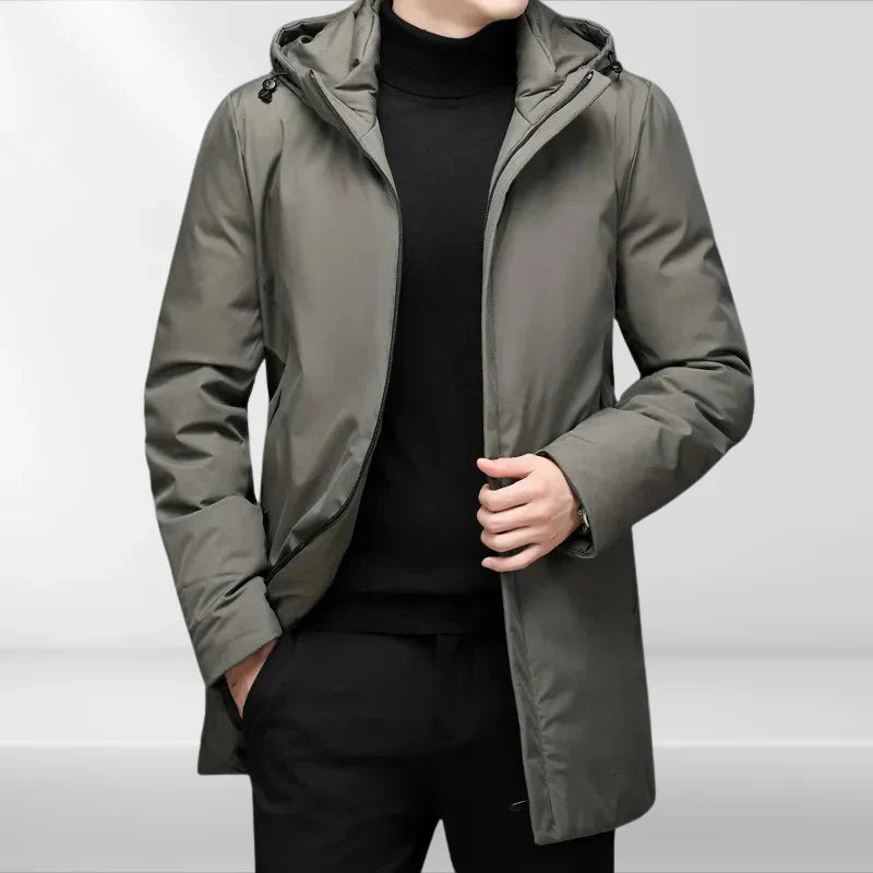 Veste élégante à capuche noire pour homme, style Phillippe