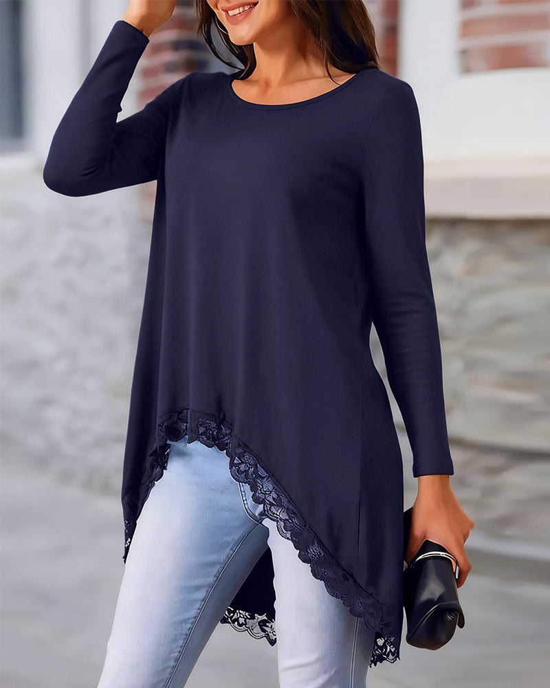 Haut chic manches longues maille tendance