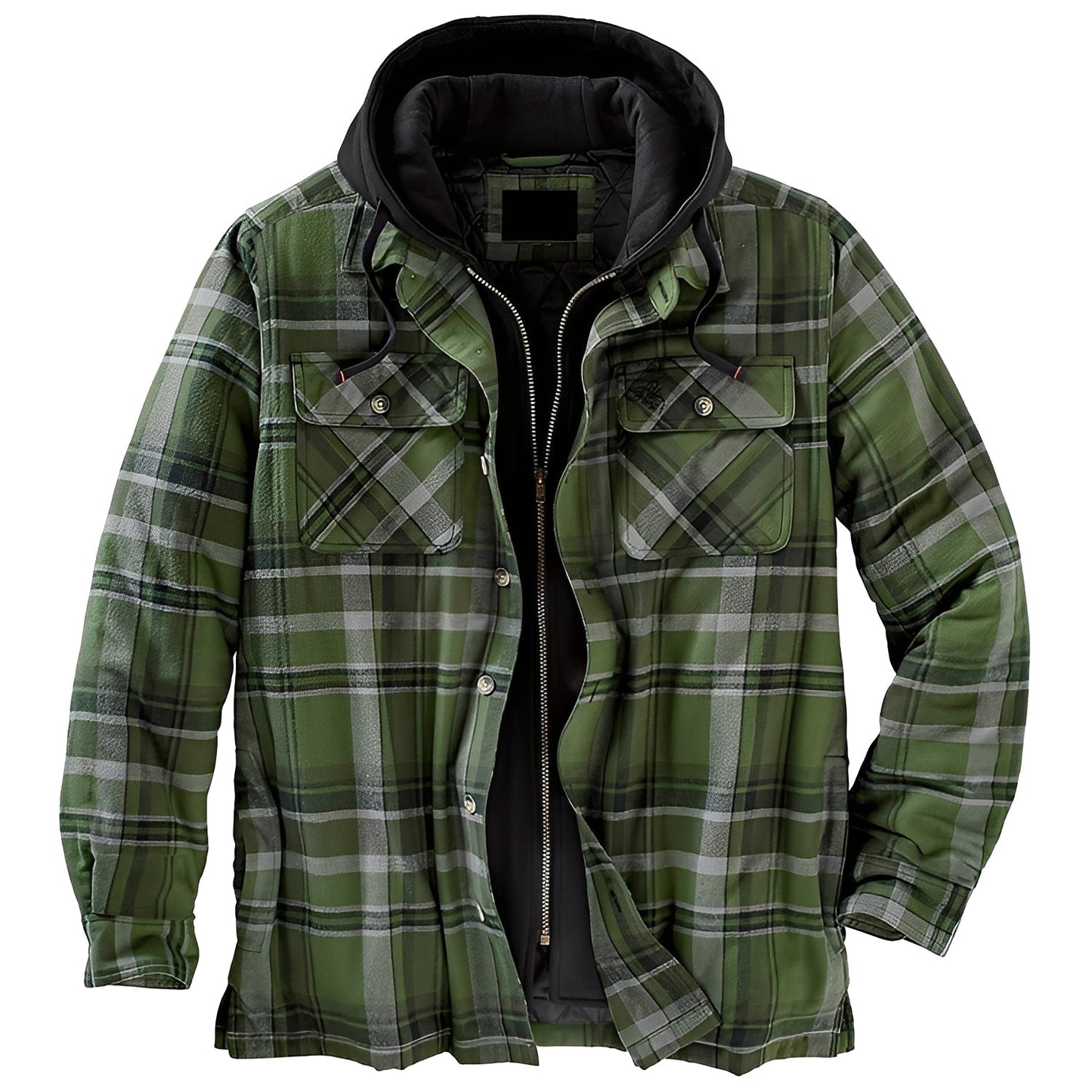 Veste en flanelle pour homme, motif à carreaux, style décontracté