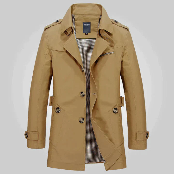 Trench-coat élégant pour homme style classique