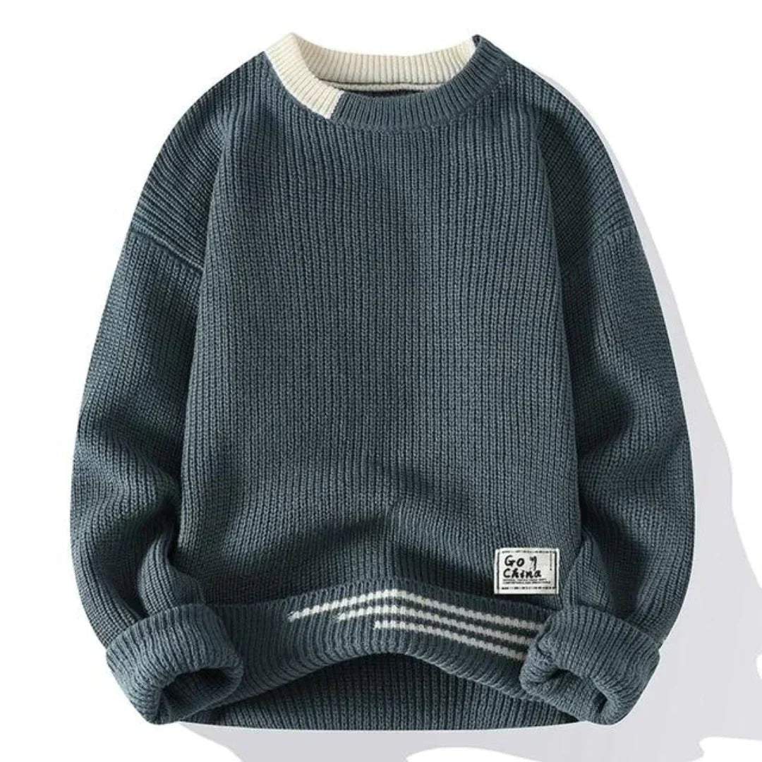 Pull doux en tricot pour homme, décontracté