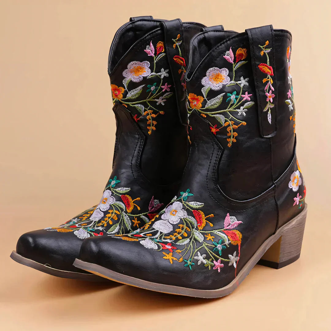 Bottes de cow-girl résistantes aux intempéries aspect vintage