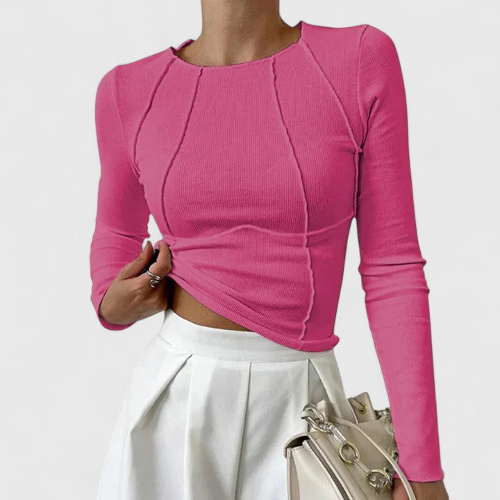 Haut à manches longues tendance slim fit pour femmes