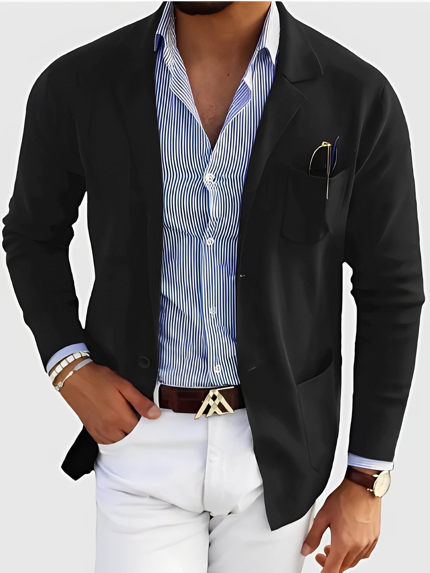 Blazer ajusté élégant pour homme avec poches
