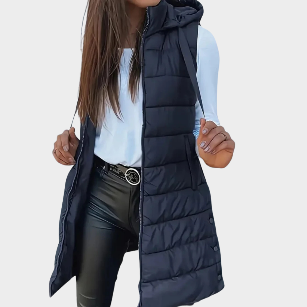 Gilet d'hiver chaud à capuche