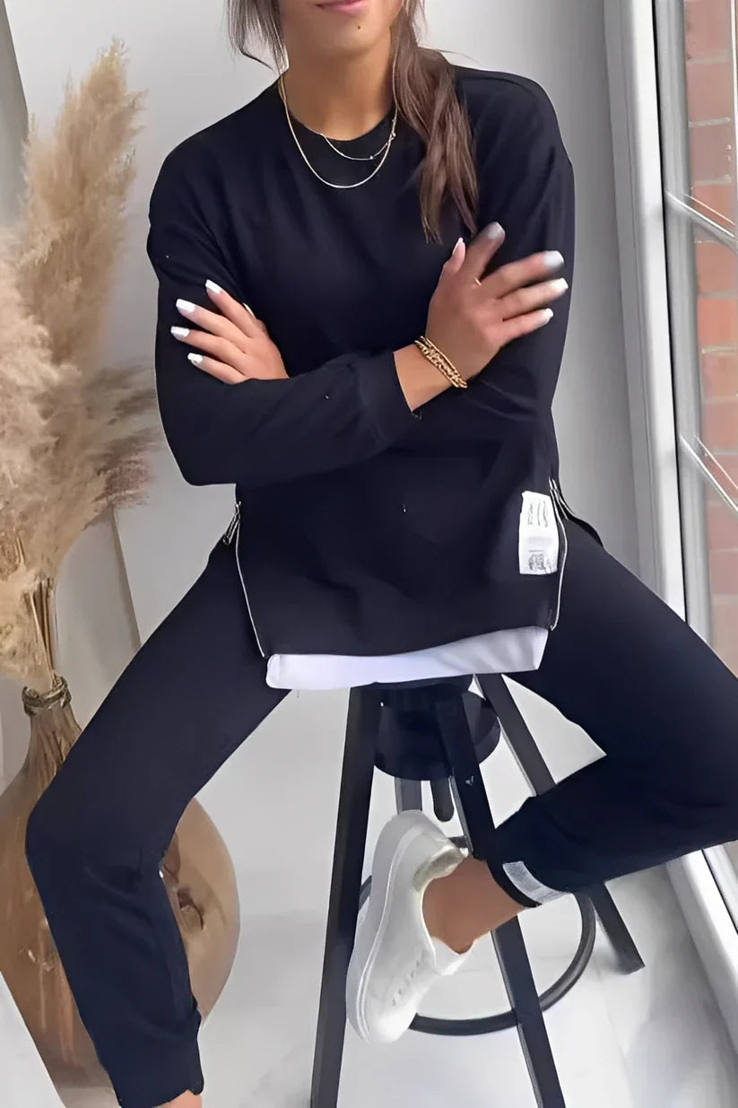 Ensemble de survêtement femme sport loisir sweat-shirt pantalon