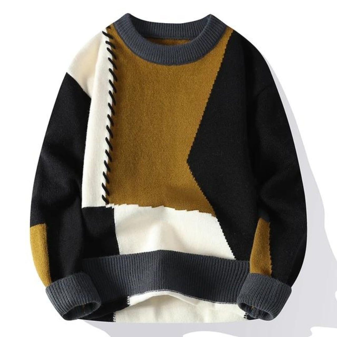 Pull en maille tendance pour homme, style créateur