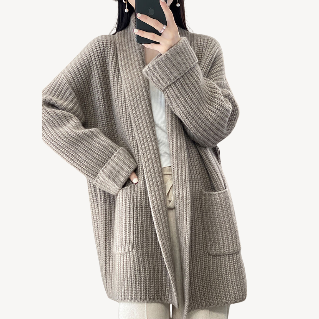 Pull en tricot long et élégant pour femme