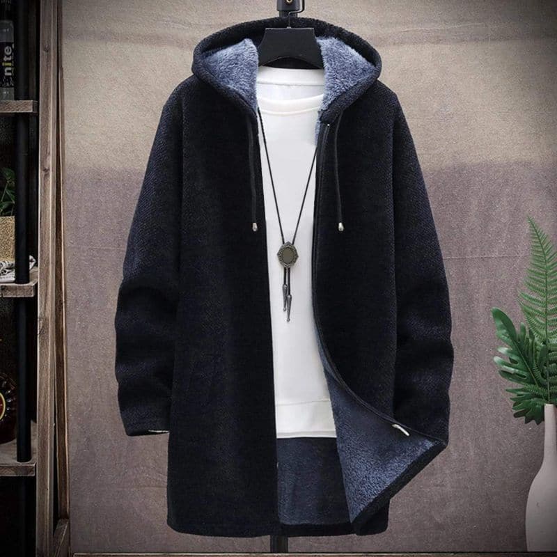 Veste d'hiver chaude avec capuche et fermeture éclair