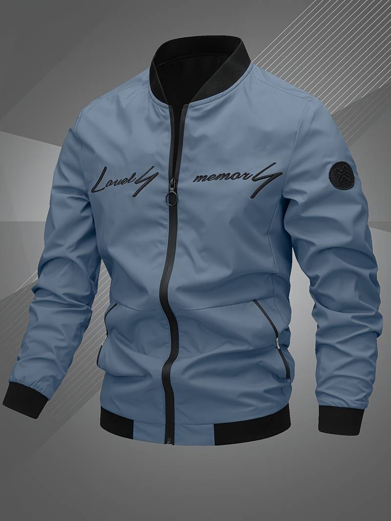 Veste de loisirs moderne pour homme avec broderie