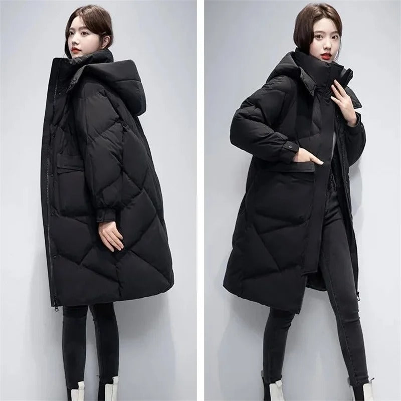 Longue doudoune chaude pour femme