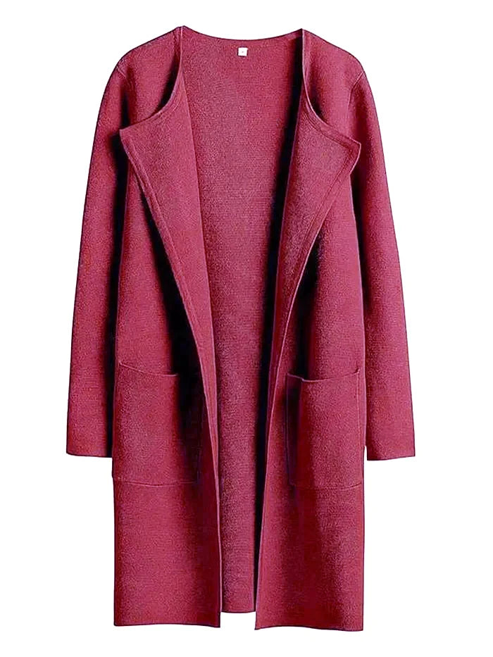 Manteau Femme Longueur Genou Coupe Ample