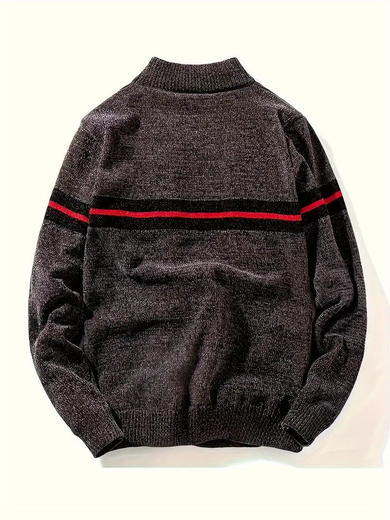 Pull pour homme à rayures de style moderne