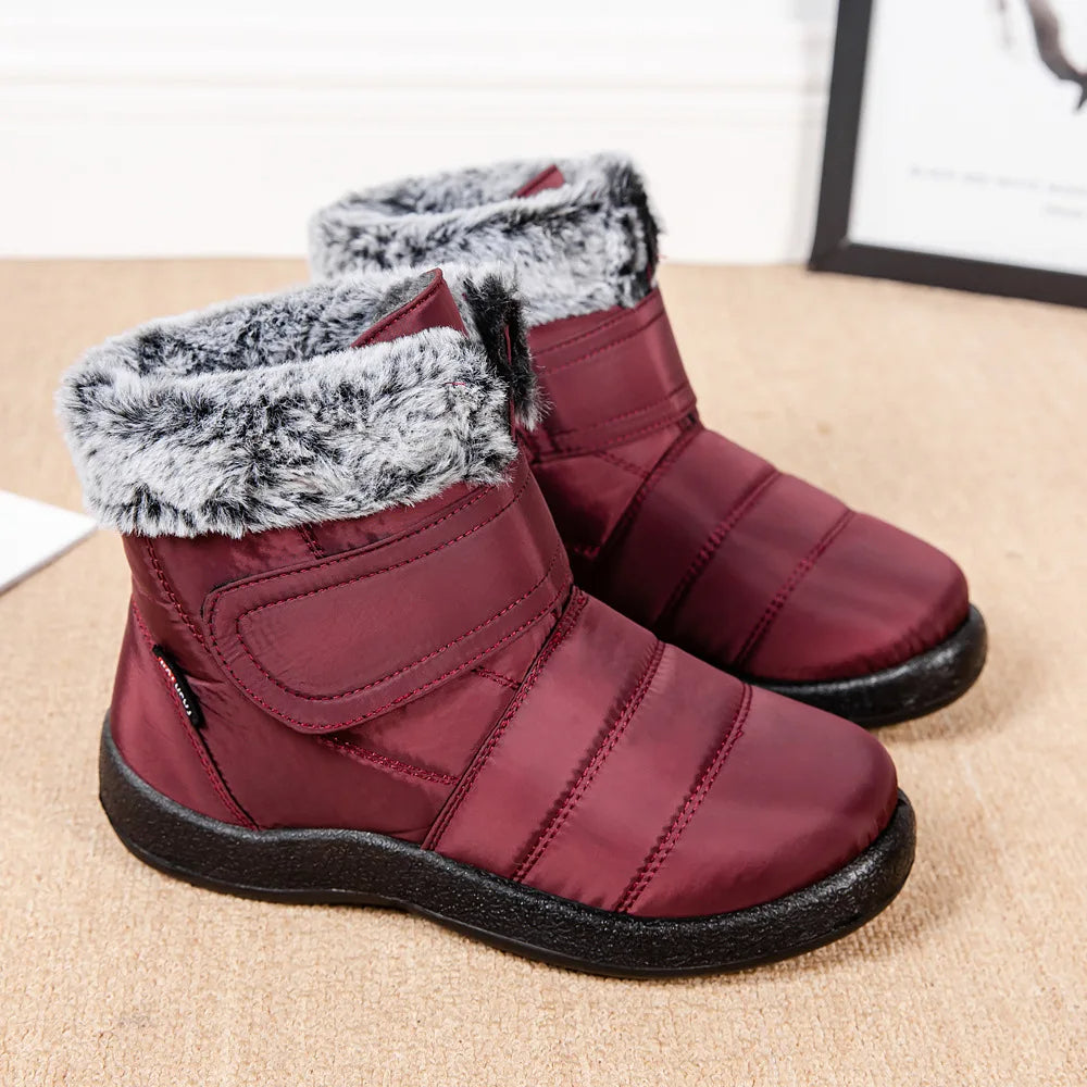 Bottes femme imperméables fourrure de lapin