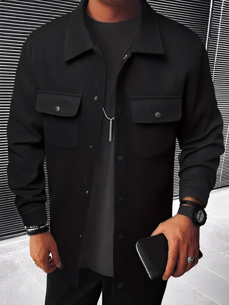Veste de costume élégante à revers et poches