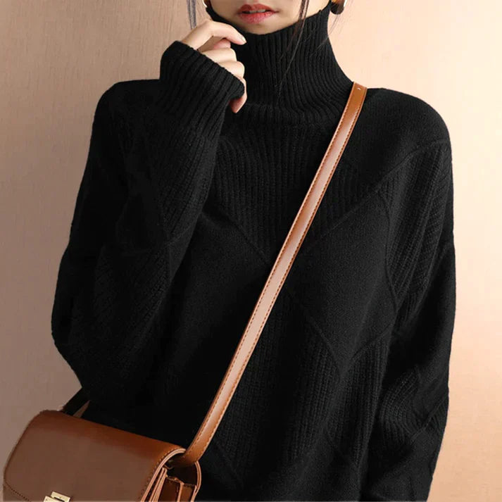 Grande robe pour femme en laine mélangée grande taille