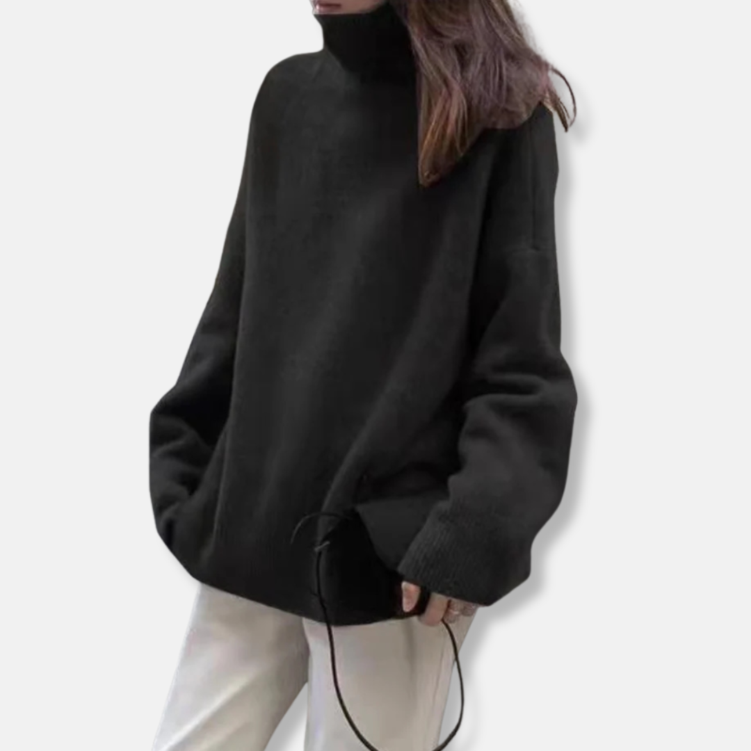 Robe chaude pour femme, col évidé, mélange de laine, coupe ample