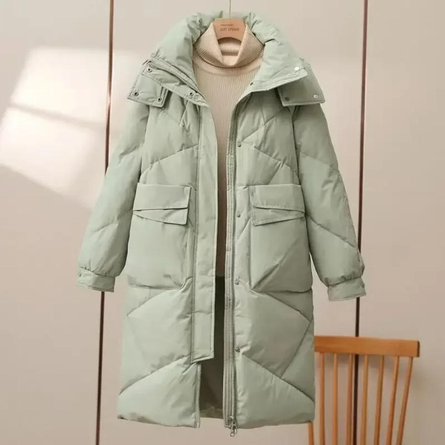 Doudoune femme stylée gris léger