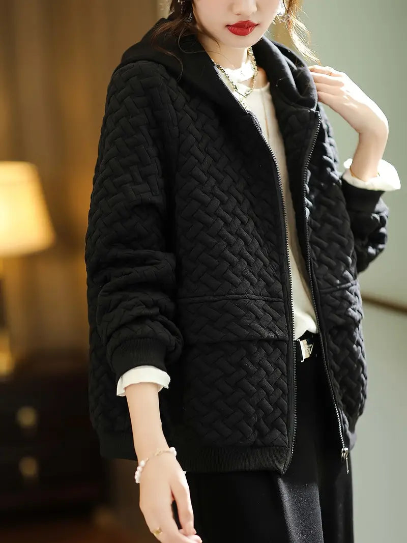 Veste d'hiver stylée | Sweat à capuche matelassé