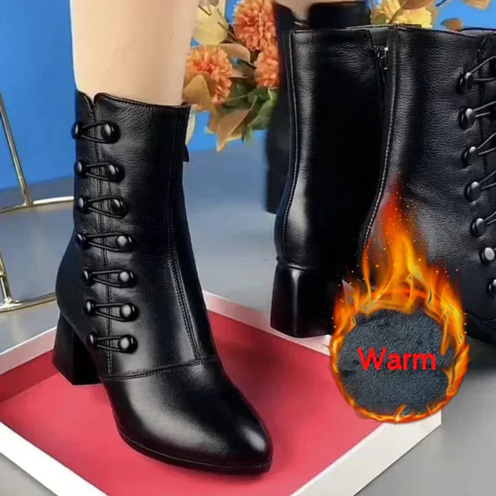 Bottes élégantes pour femmes Cuir robuste