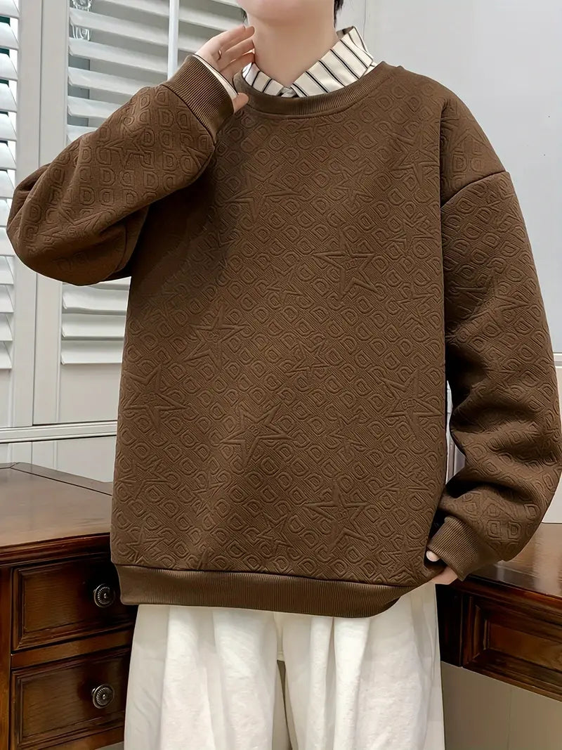 Sweatshirt décontracté col rond homme