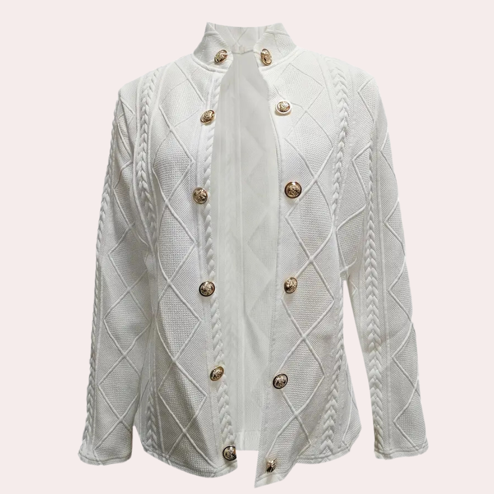 Élégant manteau d'hiver pour femme avec boutons