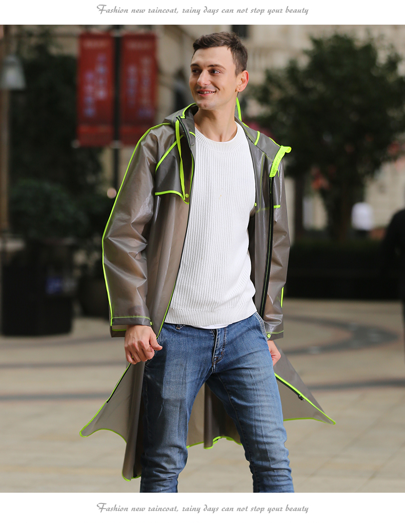 Veste de pluie longue imperméable pour hommes