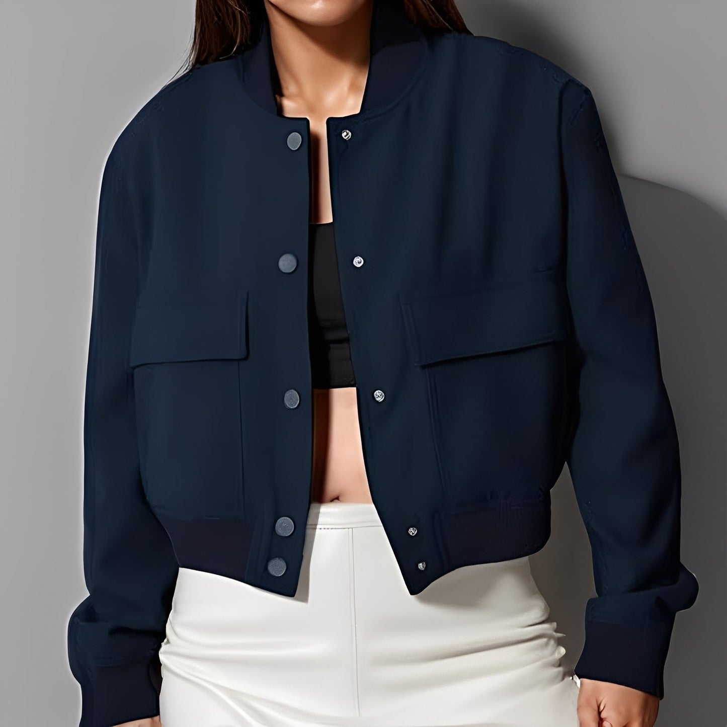 Veste confortable pour femme Grandes poches Moderne