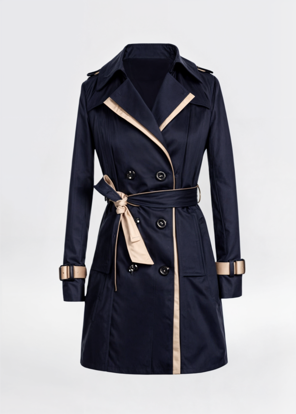 Élégant Manteau Trench Croisé pour Femme