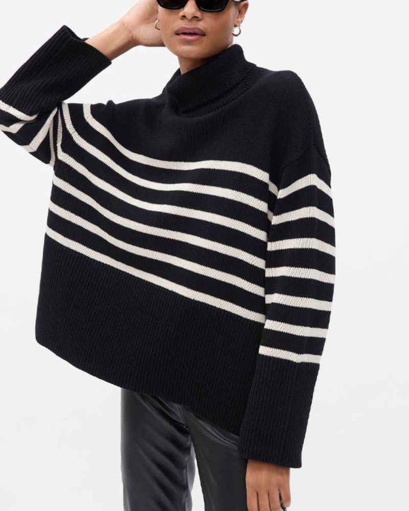 Pull Rayé Chic Noir et Blanc