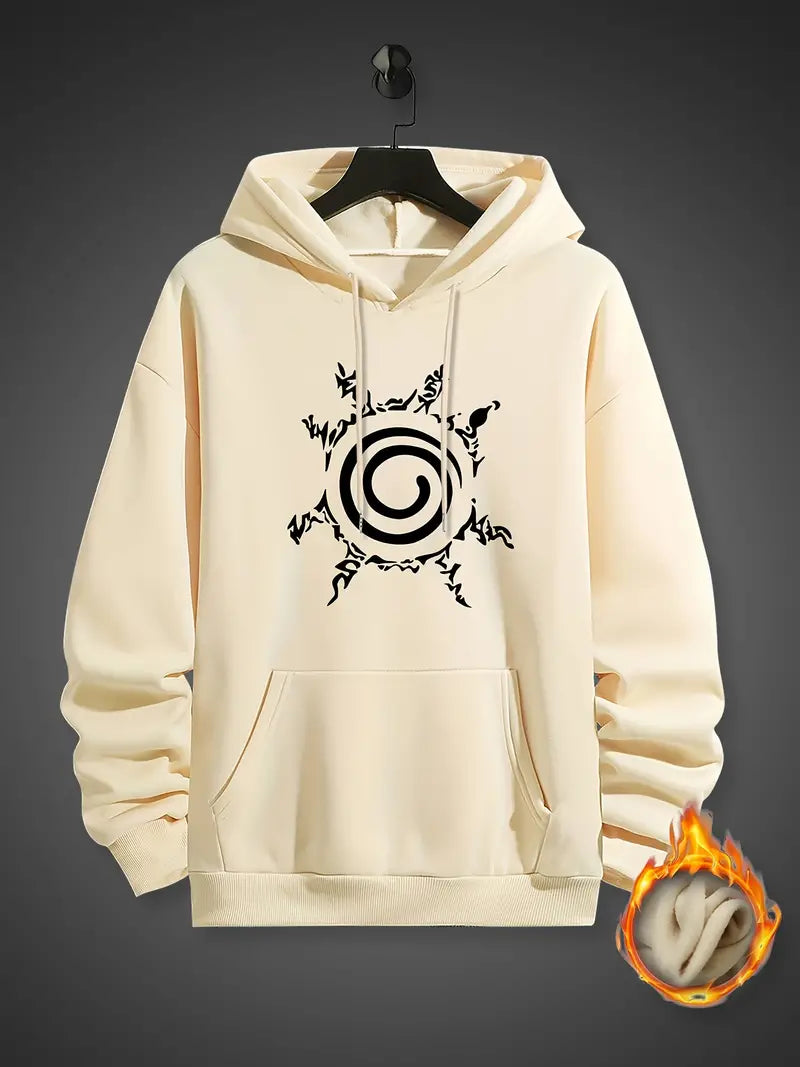 Sweat à capuche pour homme motif soleil tendance