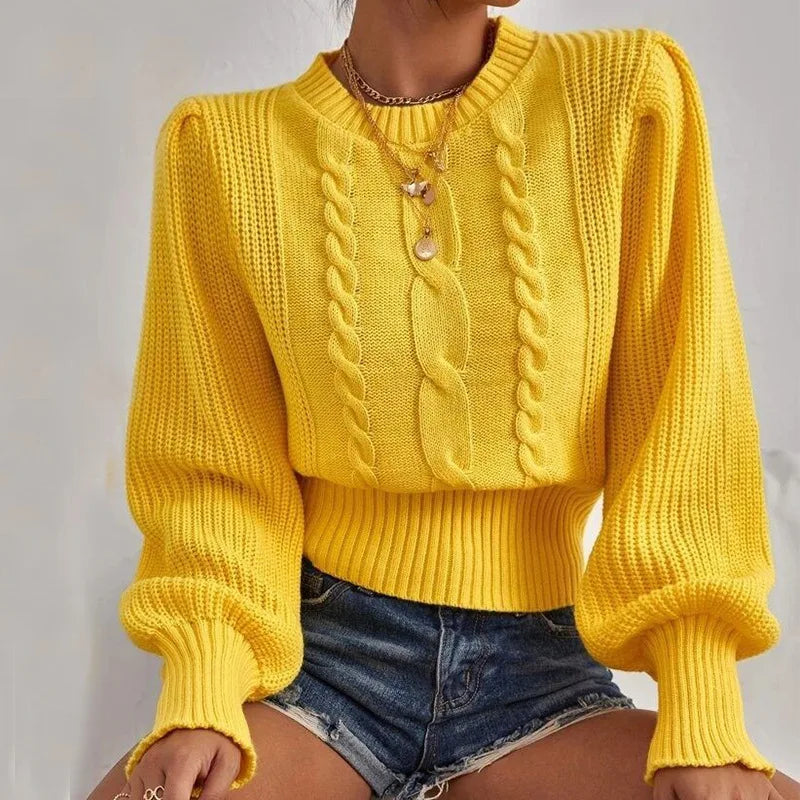 Pull en maille élégant Doux motif chaîne